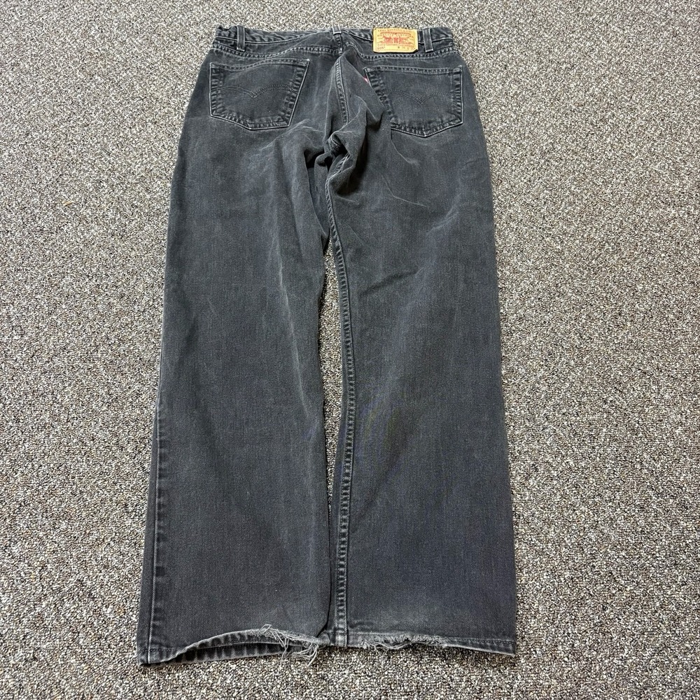 Vintage Black Levis 1990s 505 Straight Leg Regular Fit 36x32 Pants Jeans